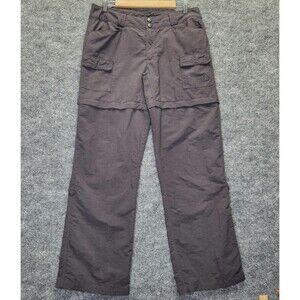 The North Face Pants Womens 12 Dark Gray Convertible Zip Off Cargo Shorts Hiking
